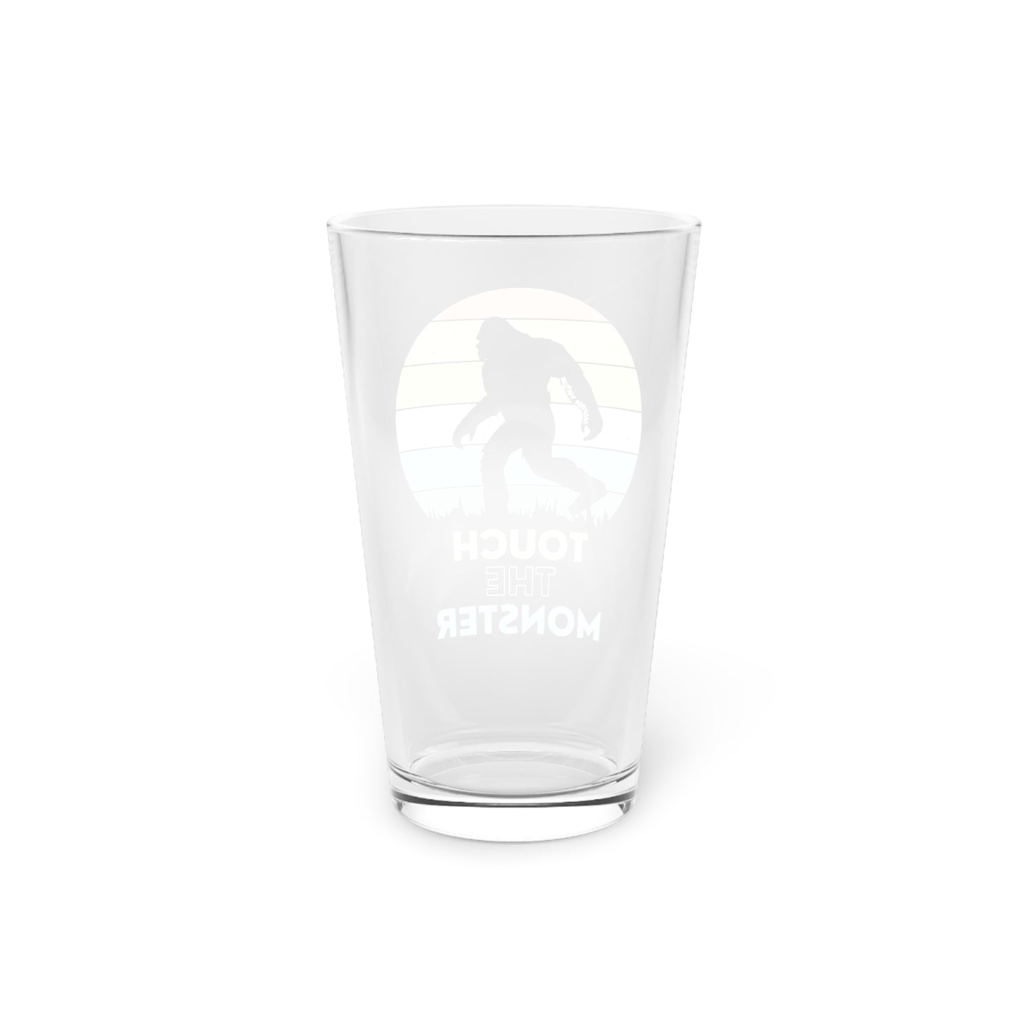 'Touch the Monster' Pint Glass, 16oz